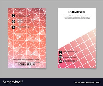 Template design layout brochure geometric vector image