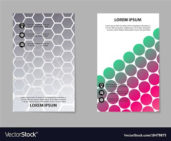 Template design layout brochure geometric vector image