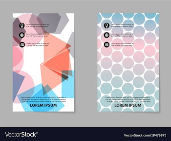 Template design layout brochure geometric vector image