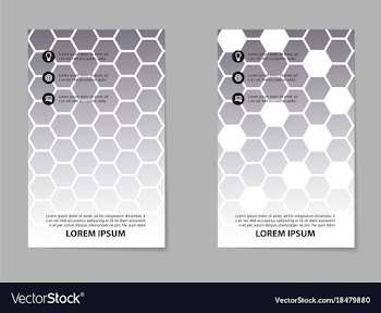 Template design layout brochure geometric vector image