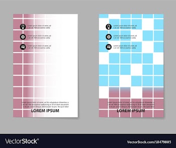 Template design layout brochure geometric vector image