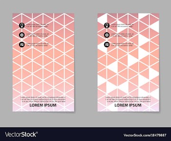 Template design layout brochure geometric vector image