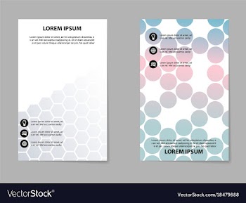 Template design layout brochure geometric vector image