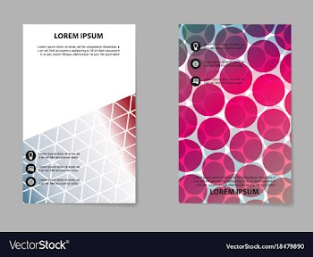 Template design layout brochure geometric vector image