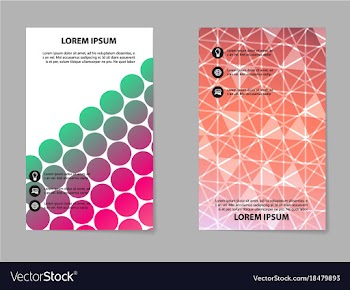 Template design layout brochure geometric vector image