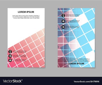 Template design layout brochure geometric vector image