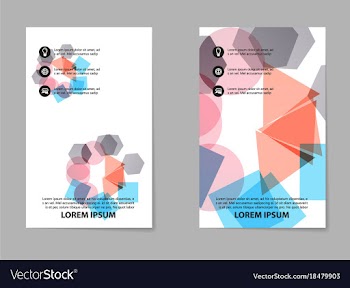 Template design layout brochure geometric vector image