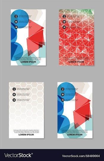 Template design layout brochure geometric vector image