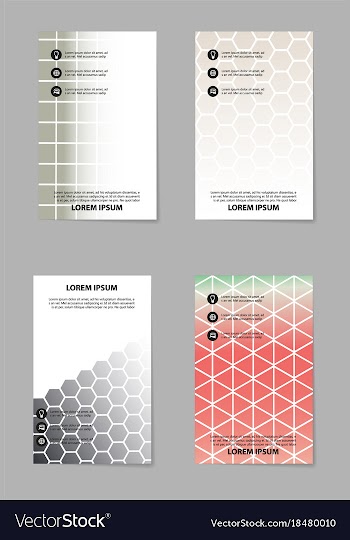 Template design layout brochure geometric vector image