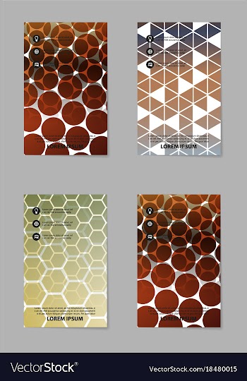 Template design layout brochure geometric vector image