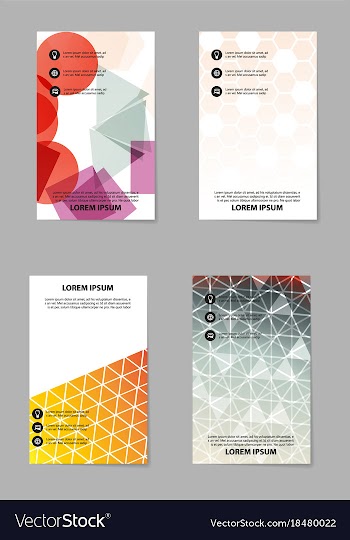 Template design layout brochure geometric vector image