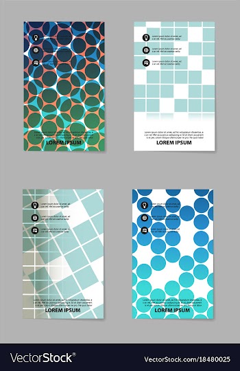 Template design layout brochure geometric vector image