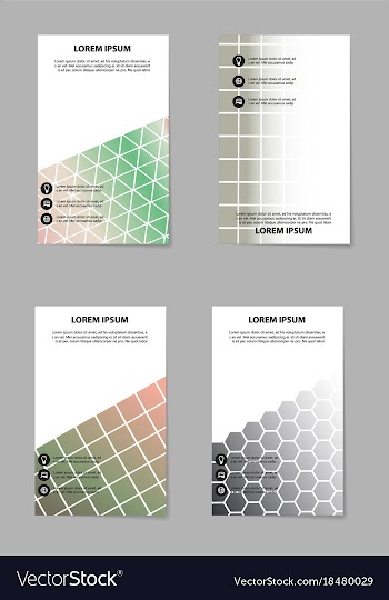 Template design layout brochure geometric vector image