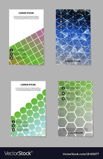 Template design layout brochure geometric vector image