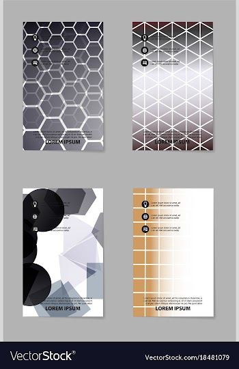 Template design layout brochure geometric vector image