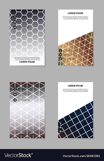 Template design layout brochure geometric vector image