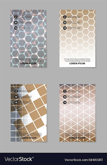 Template design layout brochure geometric vector image