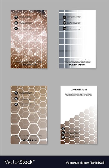 Template design layout brochure geometric vector image