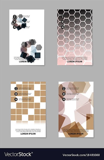 Template design layout brochure geometric vector image