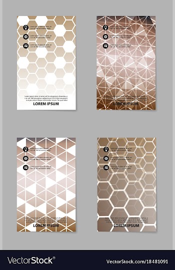 Template design layout brochure geometric vector image