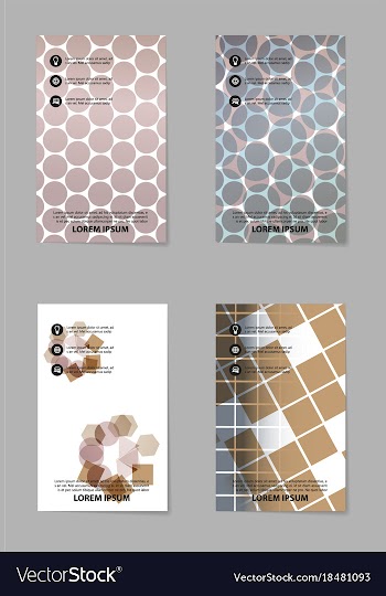 Template design layout brochure geometric vector image