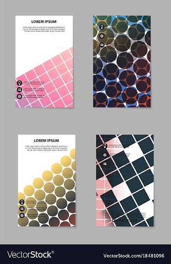 Template design layout brochure geometric vector image