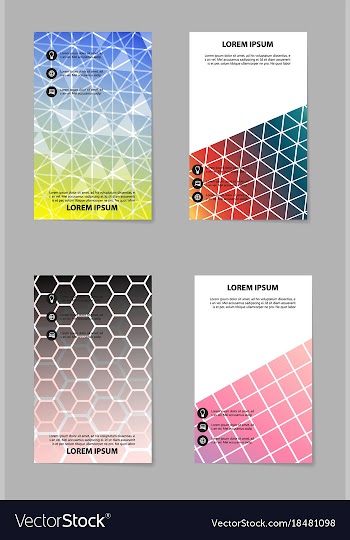 Template design layout brochure geometric vector image