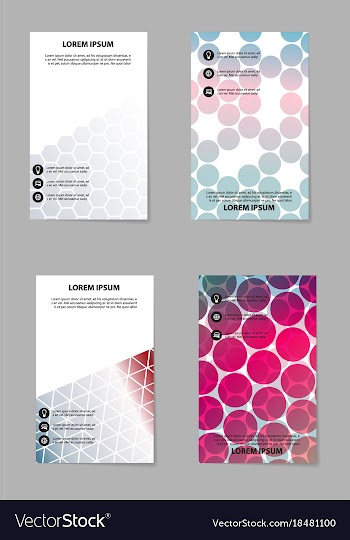 Template design layout brochure geometric vector image