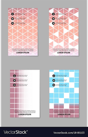 Template design layout brochure geometric vector image