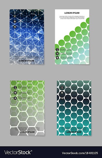 Template design layout brochure geometric vector image