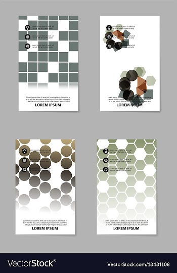 Template design layout brochure geometric vector image
