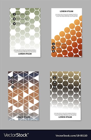 Template design layout brochure geometric vector image