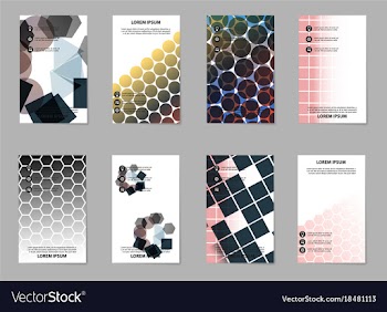 Template design layout brochure geometric vector image