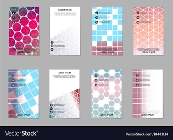 Template design layout brochure geometric vector image