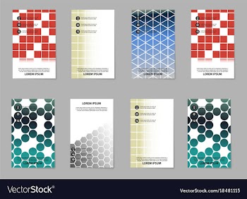 Template design layout brochure geometric vector image