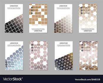 Template design layout brochure geometric vector image
