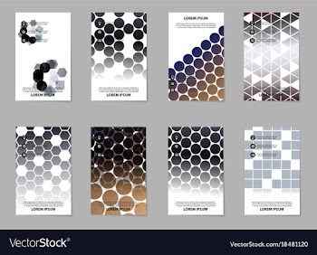 Template design layout brochure geometric vector image