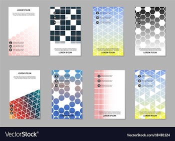 Template design layout brochure geometric vector image