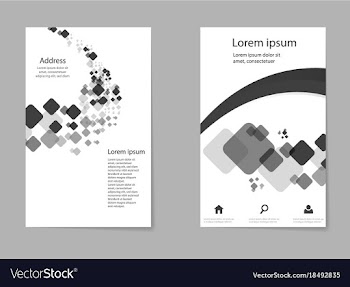 Template design layout brochure geometric vector image