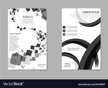 Template design layout brochure geometric vector image
