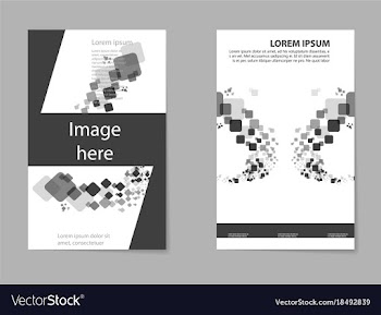 Template design layout brochure geometric vector image