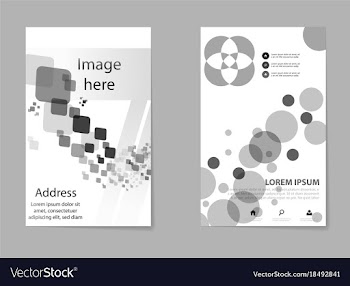 Template design layout brochure geometric vector image