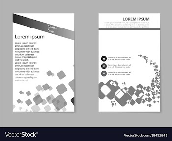 Template design layout brochure geometric vector image