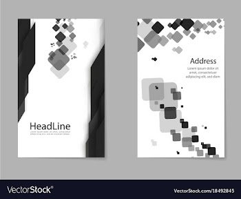 Template design layout brochure geometric vector image