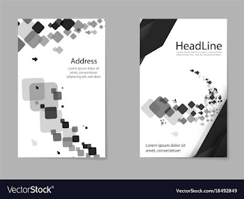 Template design layout brochure geometric vector image