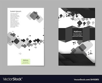 Template design layout brochure geometric vector image