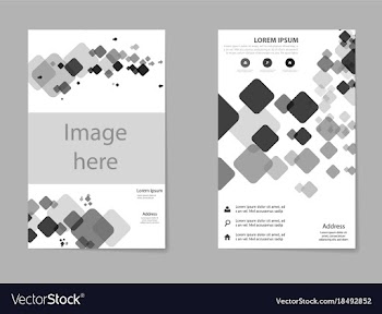 Template design layout brochure geometric vector image