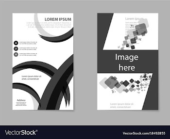 Template design layout brochure geometric vector image