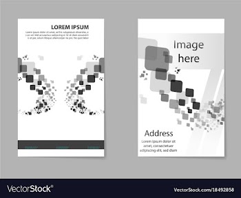 Template design layout brochure geometric vector image