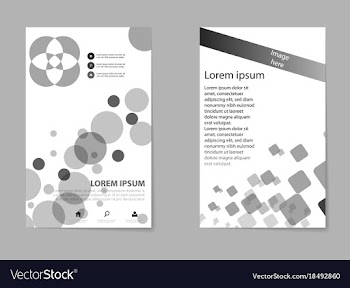 Template design layout brochure geometric vector image